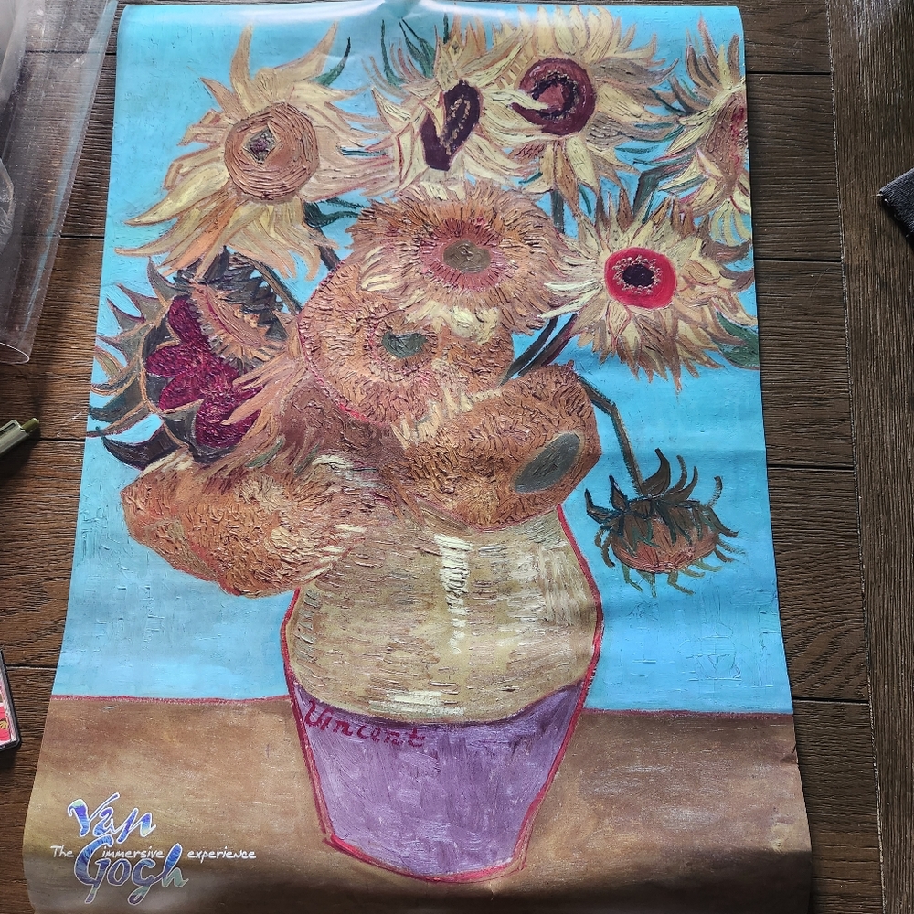 NEW The VanGogh Experience Vincent VanGogh Sunflower Print.
